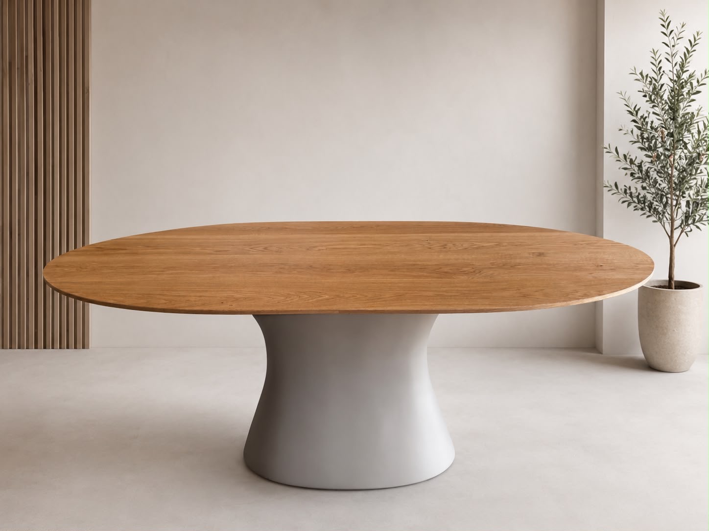 Mesa de comedor ovalada
